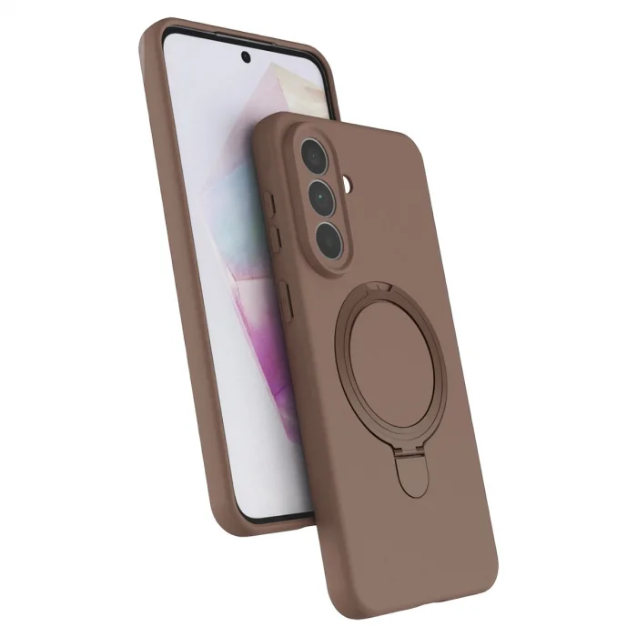 BUĞZ Samsung Galaxy A57 5g Regal Magsafe Standlı Kapak - Çöl Titanyum