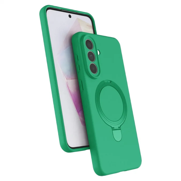 BUĞZ Samsung Galaxy A57 5g Regal Magsafe Standlı Kapak - Yeşil