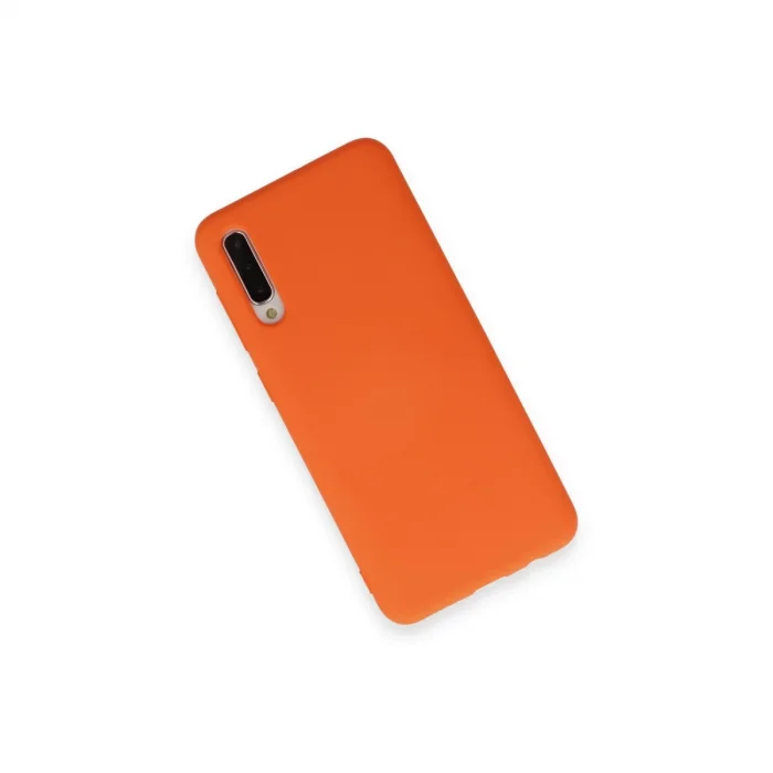 BUĞZ Samsung Galaxy A70 Kılıf Nano İçi Kadife Silikon - Turuncu