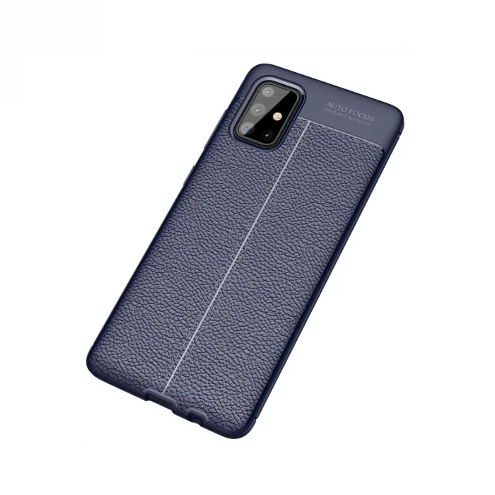 BUĞZ Samsung Galaxy A71 Kılıf Auto Focus Kapak - Lacivert