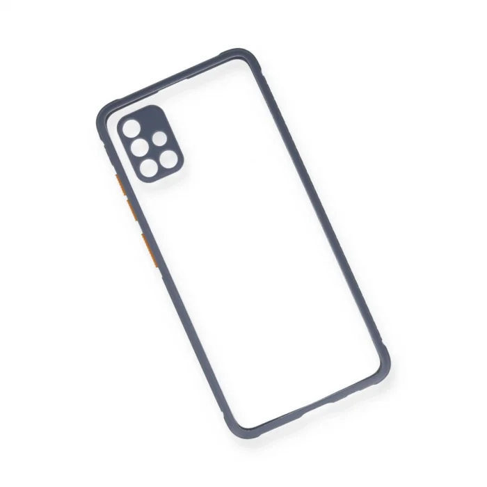 BUĞZ Samsung Galaxy A71 Kılıf Miami Şeffaf Silikon - Gri