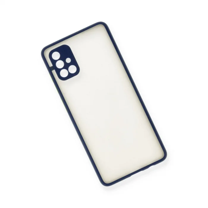 BUĞZ Samsung Galaxy A71 Kılıf Montreal Silikon Kapak - Lacivert