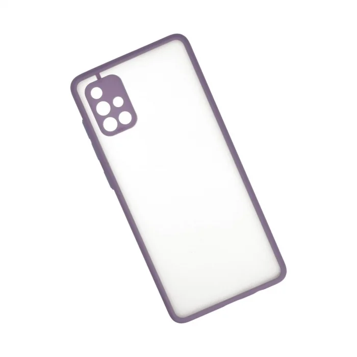 BUĞZ Samsung Galaxy A71 Kılıf Montreal Silikon Kapak - Mor