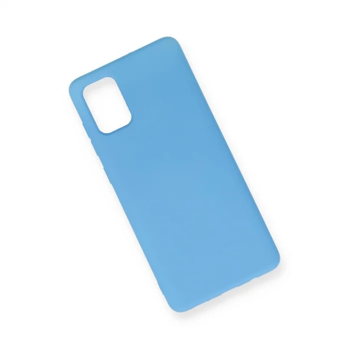 BUĞZ Samsung Galaxy A71 Kılıf Nano İçi Kadife Silikon - Mavi