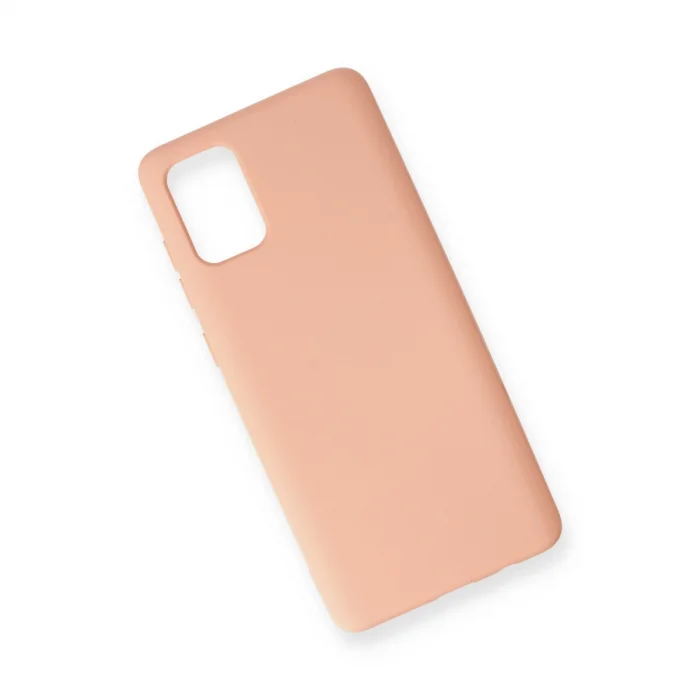 BUĞZ Samsung Galaxy A71 Kılıf Nano İçi Kadife Silikon - Pudra