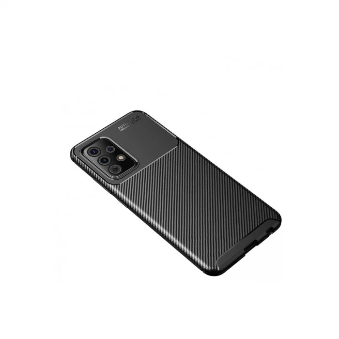 BUĞZ Samsung Galaxy A72 Kılıf Auto Focus Karbon Kapak - Siyah