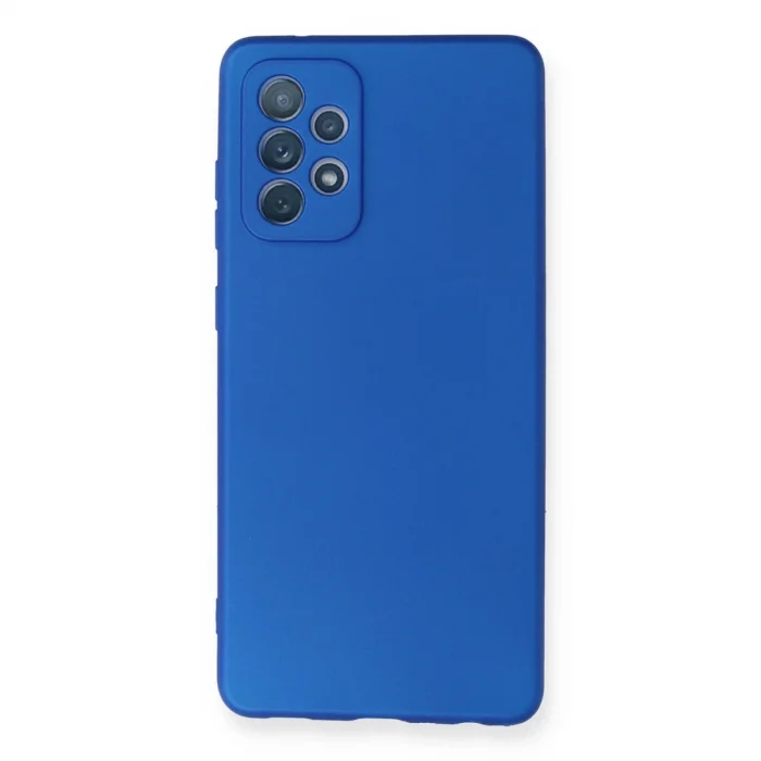 BUĞZ Samsung Galaxy A72 Kılıf First Silikon - Mavi