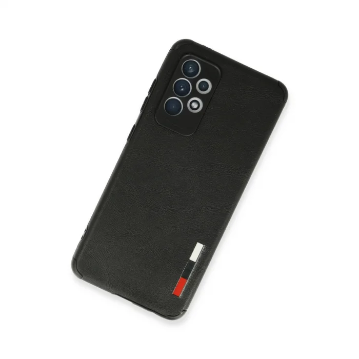 BUĞZ Samsung Galaxy A72 Kılıf Loop Deri Silikon - Siyah