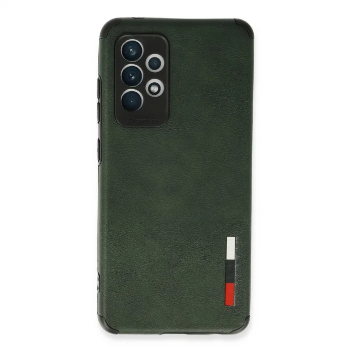 BUĞZ Samsung Galaxy A72 Kılıf Loop Deri Silikon - Yeşil