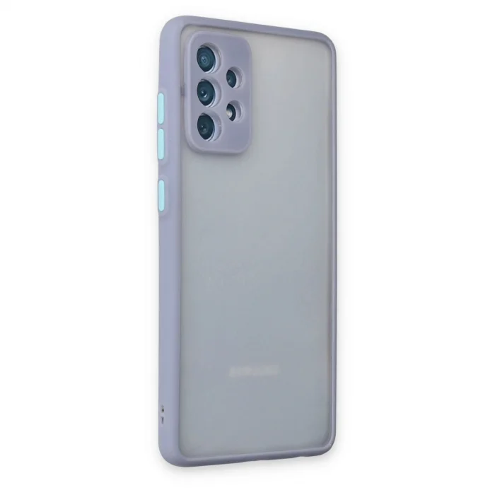 BUĞZ Samsung Galaxy A72 Kılıf Montreal Silikon Kapak - Gri