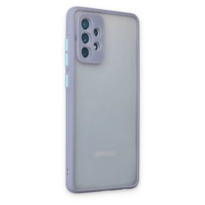 BUĞZ Samsung Galaxy A72 Kılıf Montreal Silikon Kapak - Gri