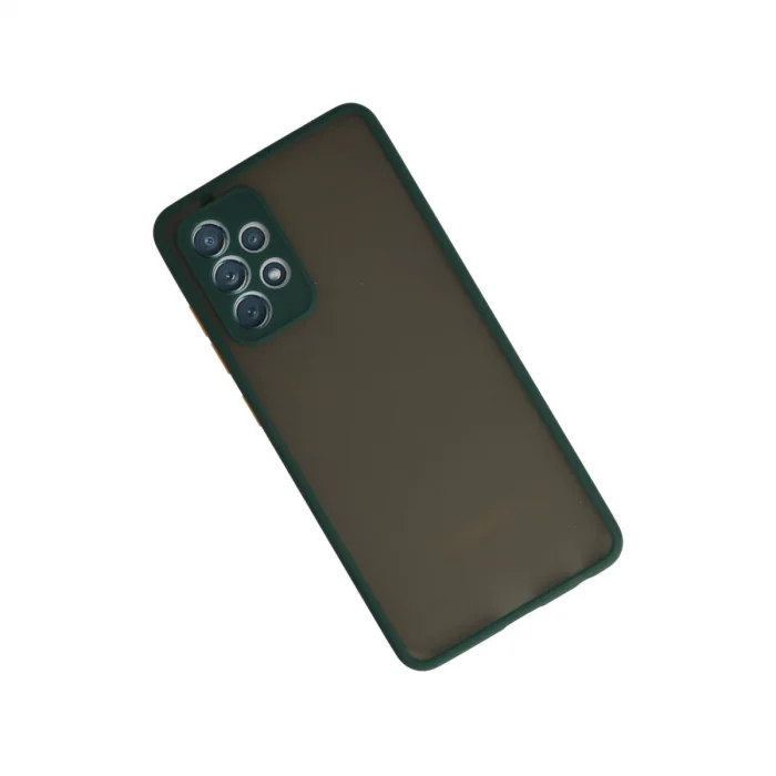 BUĞZ Samsung Galaxy A72 Kılıf Montreal Silikon Kapak - Koyu Yeşil