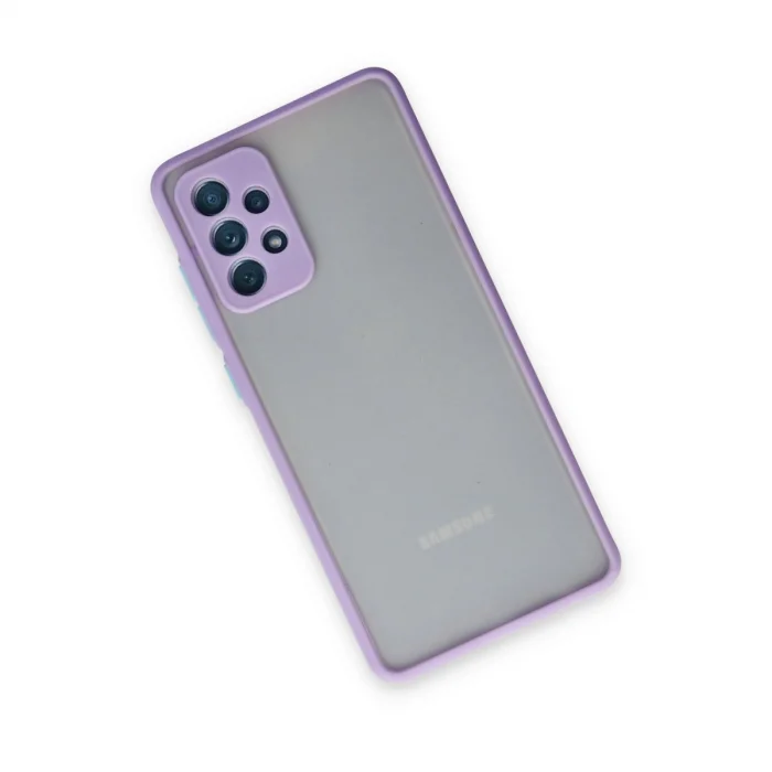 BUĞZ Samsung Galaxy A72 Kılıf Montreal Silikon Kapak - Mor