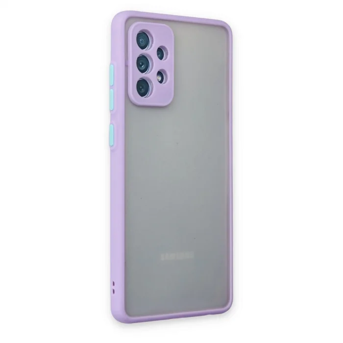 BUĞZ Samsung Galaxy A72 Kılıf Montreal Silikon Kapak - Mor