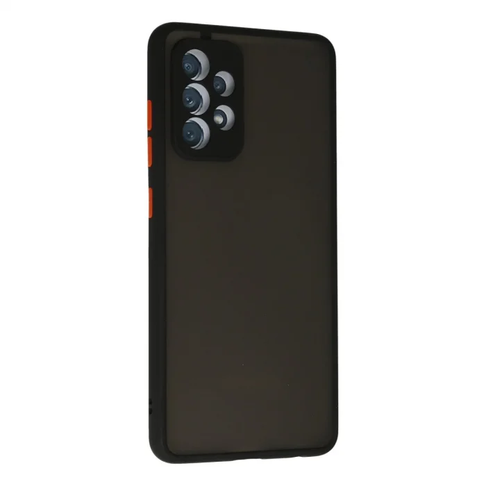 BUĞZ Samsung Galaxy A72 Kılıf Montreal Silikon Kapak - Siyah