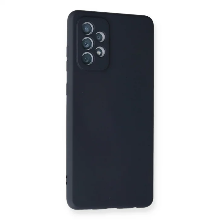 BUĞZ Samsung Galaxy A72 Kılıf Nano İçi Kadife Silikon - Lacivert
