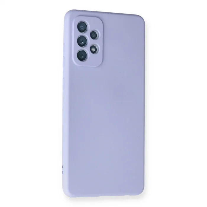 BUĞZ Samsung Galaxy A72 Kılıf Nano İçi Kadife Silikon - Lila