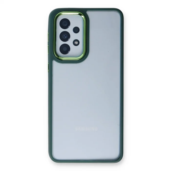 BUĞZ Samsung Galaxy A73 5g Kılıf Dora Kapak - Haki Yeşil