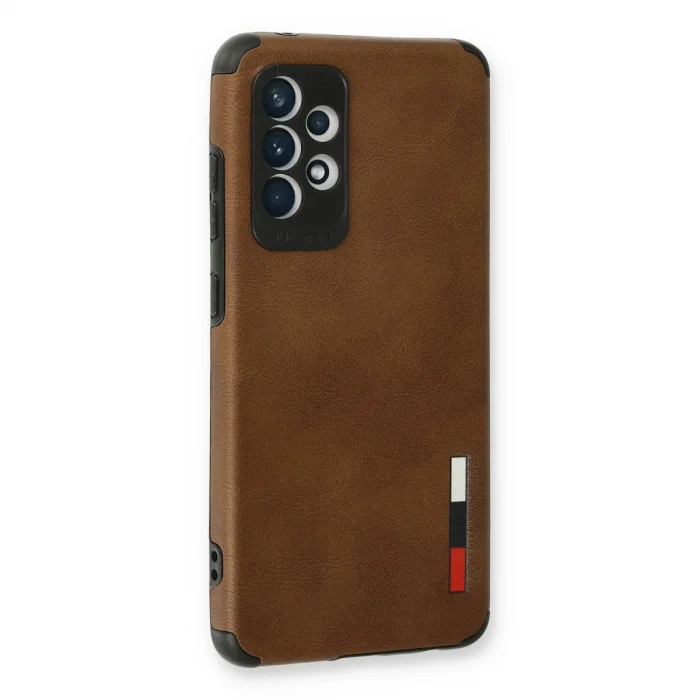 BUĞZ Samsung Galaxy A73 5g Kılıf Loop Deri Silikon - Kahverengi