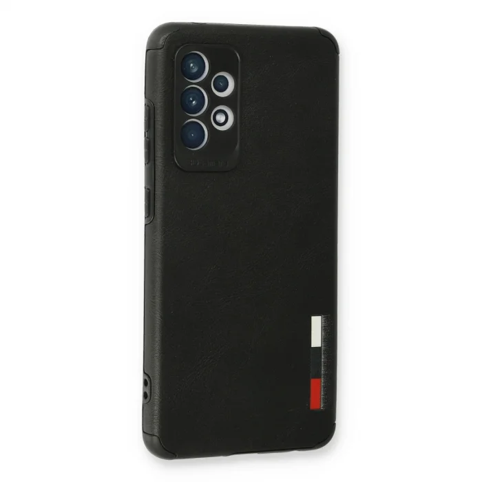 BUĞZ Samsung Galaxy A73 5g Kılıf Loop Deri Silikon - Siyah