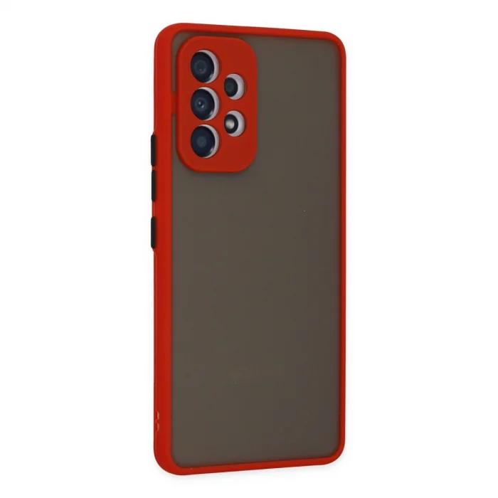 BUĞZ Samsung Galaxy A73 5g Kılıf Montreal Silikon Kapak - Kırmızı