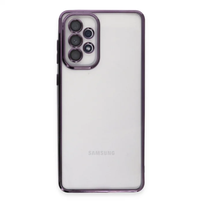 BUĞZ Samsung Galaxy A73 5g Kılıf Razer Lensli Silikon - Mor