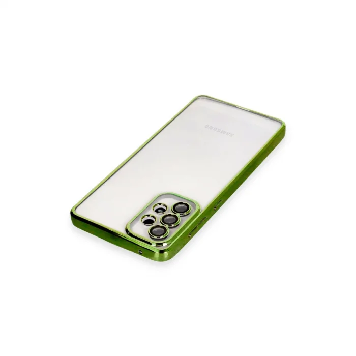 BUĞZ Samsung Galaxy A73 5g Kılıf Razer Lensli Silikon - Yeşil
