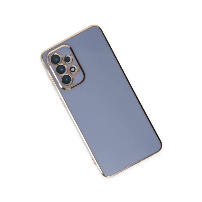 BUĞZ Samsung Galaxy A73 5g Kılıf Volet Silikon - Mavi