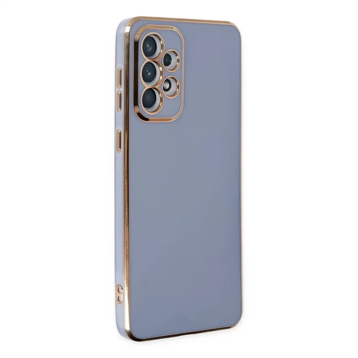 BUĞZ Samsung Galaxy A73 5g Kılıf Volet Silikon - Mavi