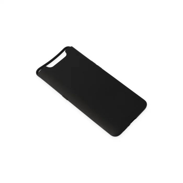 BUĞZ Samsung Galaxy A80 Kılıf Nano İçi Kadife Silikon - Siyah