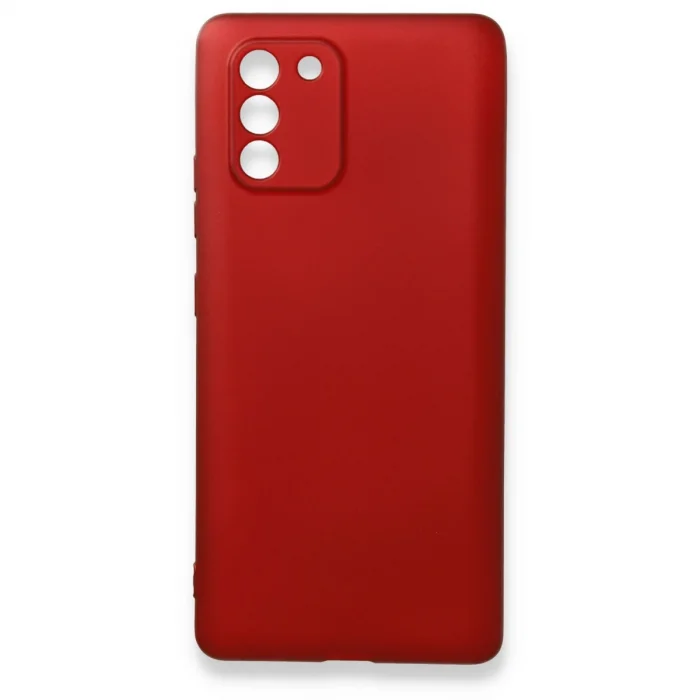 BUĞZ Samsung Galaxy A91 / S10 Lite Kılıf First Silikon - Bordo