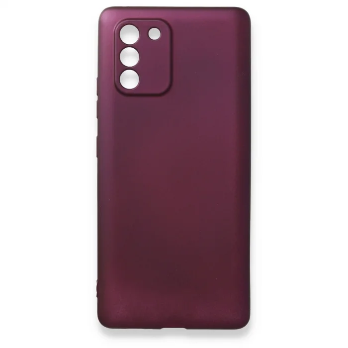BUĞZ Samsung Galaxy A91 / S10 Lite Kılıf First Silikon - Mürdüm