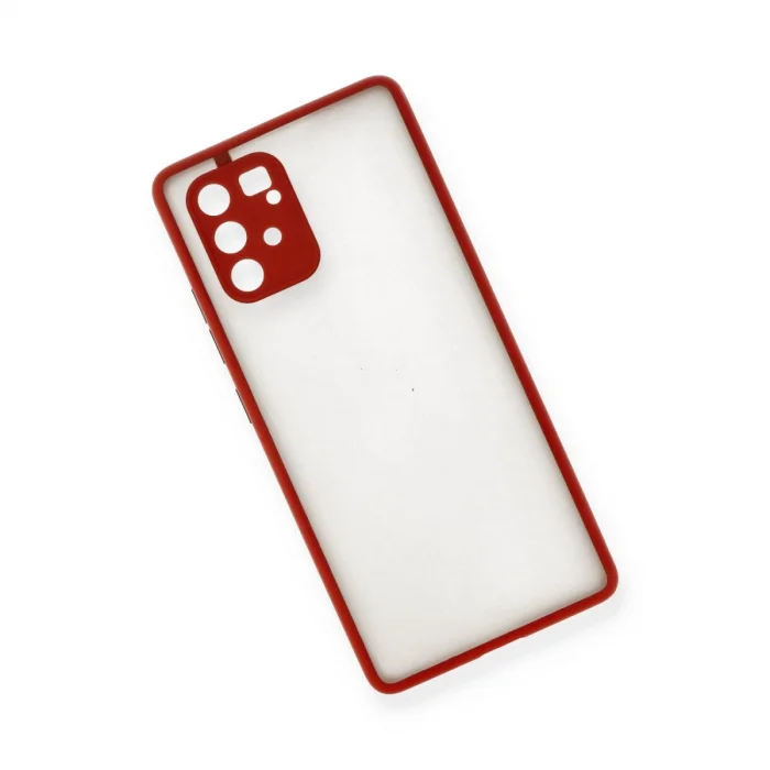 BUĞZ Samsung Galaxy A91 / S10 Lite Kılıf Montreal Silikon Kapak - Kırmızı