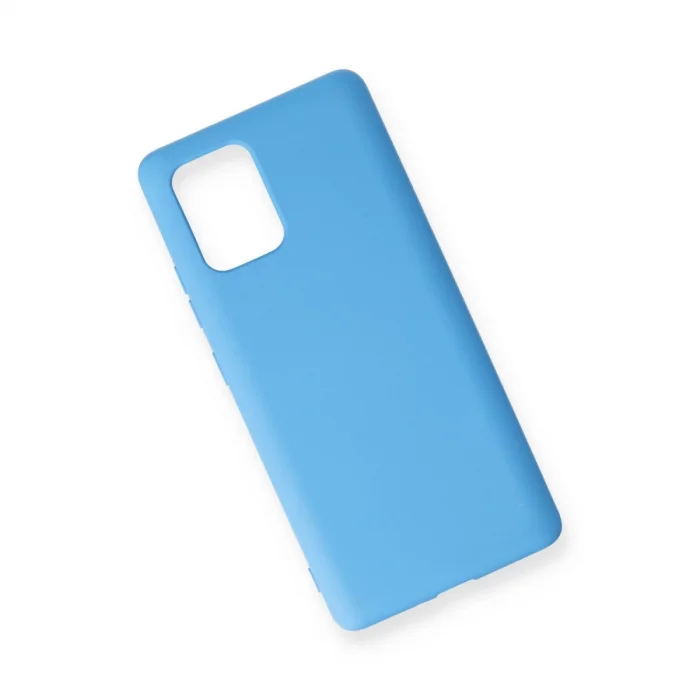 BUĞZ Samsung Galaxy A91 / S10 Lite Kılıf Nano İçi Kadife Silikon - Mavi