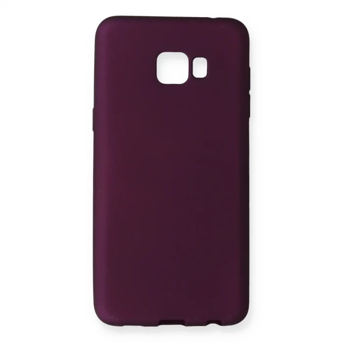 BUĞZ Samsung Galaxy C7 Pro Kılıf First Silikon - Mürdüm