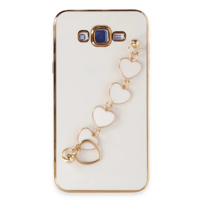 BUĞZ Samsung Galaxy J7 Kılıf Esila Silikon - Beyaz