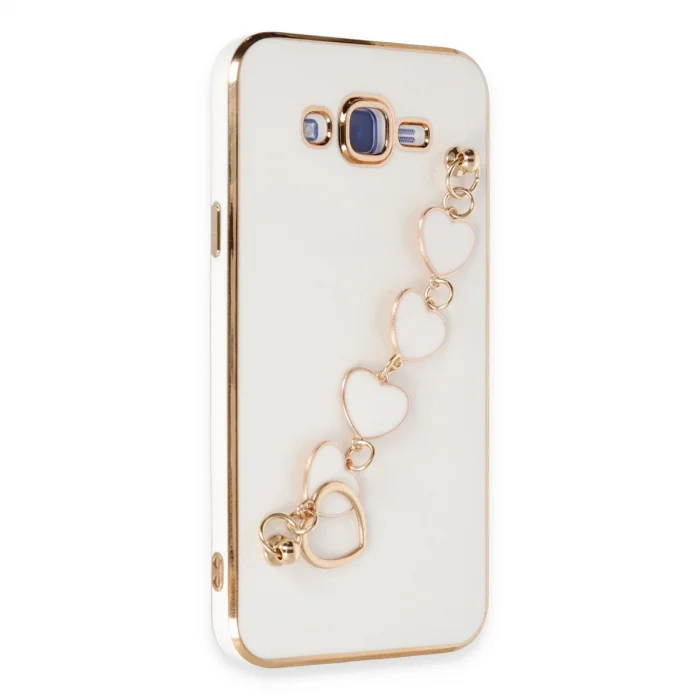 BUĞZ Samsung Galaxy J7 Kılıf Esila Silikon - Beyaz