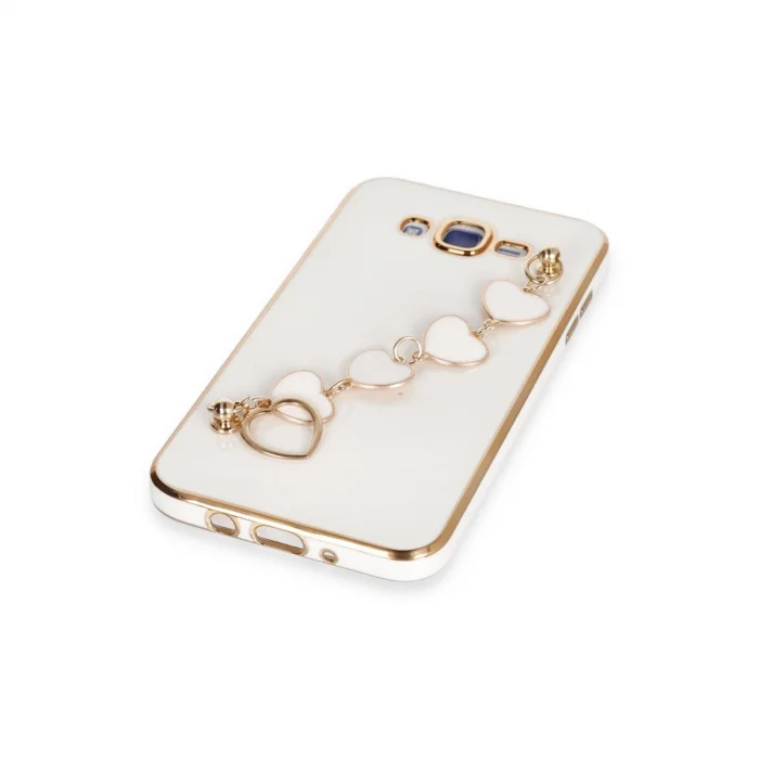 BUĞZ Samsung Galaxy J7 Kılıf Esila Silikon - Beyaz