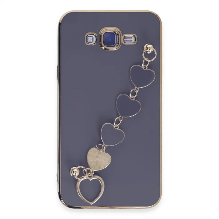 BUĞZ Samsung Galaxy J7 Kılıf Esila Silikon - Gri