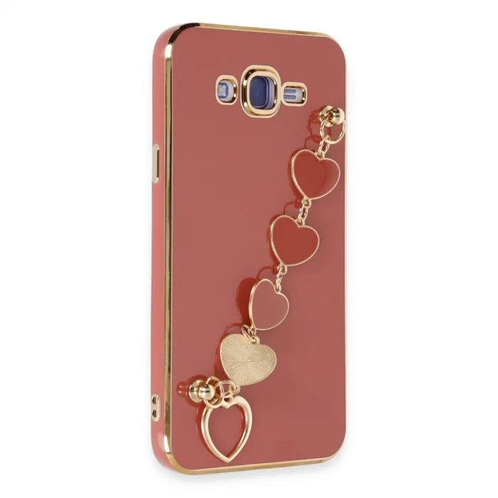 BUĞZ Samsung Galaxy J7 Kılıf Esila Silikon - Kırmızı