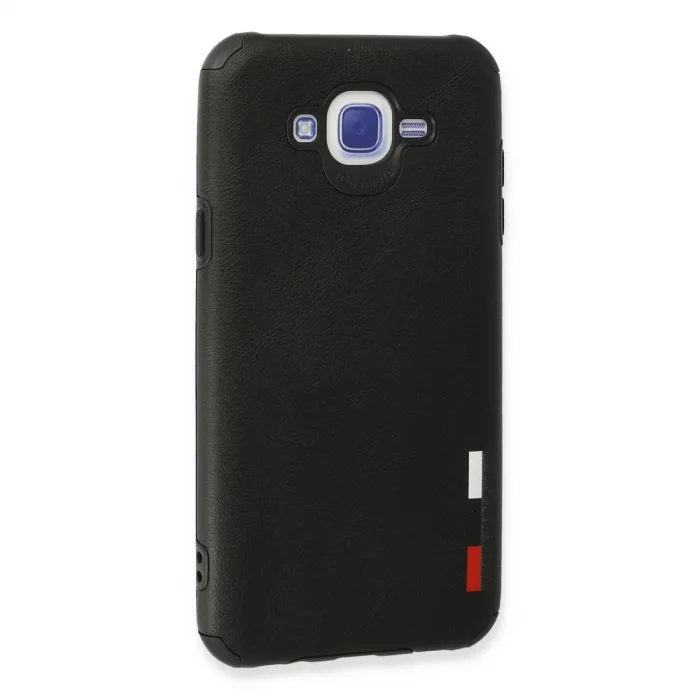 BUĞZ Samsung Galaxy J7 Kılıf Loop Deri Silikon - Siyah