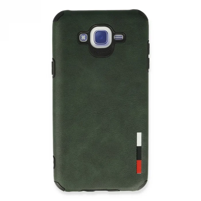 BUĞZ Samsung Galaxy J7 Kılıf Loop Deri Silikon - Yeşil