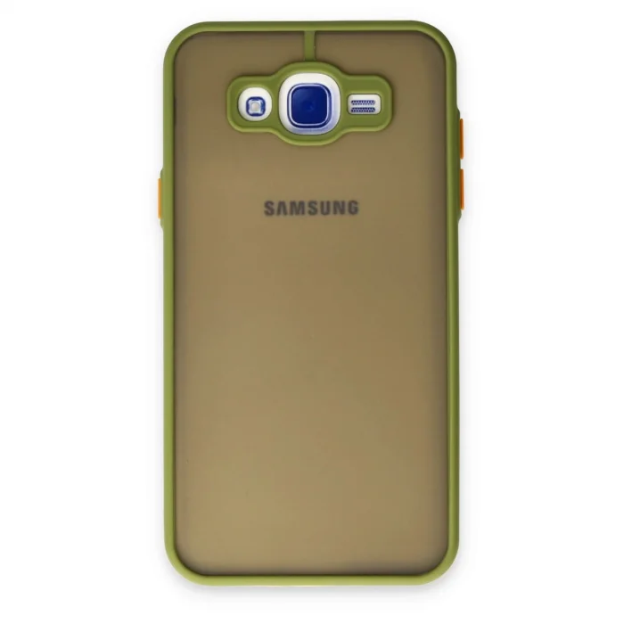 BUĞZ Samsung Galaxy J7 Kılıf Montreal Silikon Kapak - Açık Yeşil