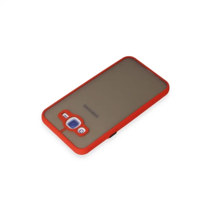 BUĞZ Samsung Galaxy J7 Kılıf Montreal Silikon Kapak - Kırmızı