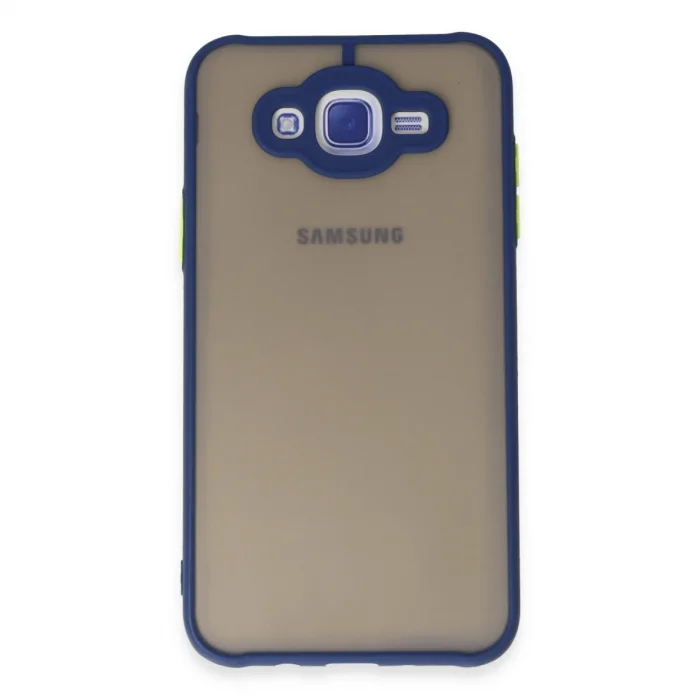 BUĞZ Samsung Galaxy J7 Kılıf Montreal Silikon Kapak - Lacivert