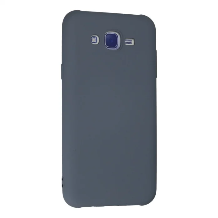 BUĞZ Samsung Galaxy J7 Kılıf Nano İçi Kadife Silikon - Gri