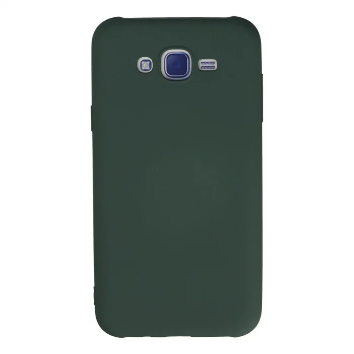BUĞZ Samsung Galaxy J7 Kılıf Nano İçi Kadife Silikon - Koyu Yeşil