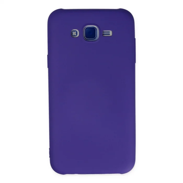 BUĞZ Samsung Galaxy J7 Kılıf Nano İçi Kadife Silikon - Mor