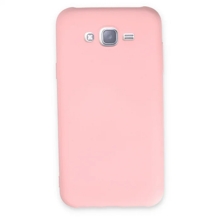 BUĞZ Samsung Galaxy J7 Kılıf Nano İçi Kadife Silikon - Pudra