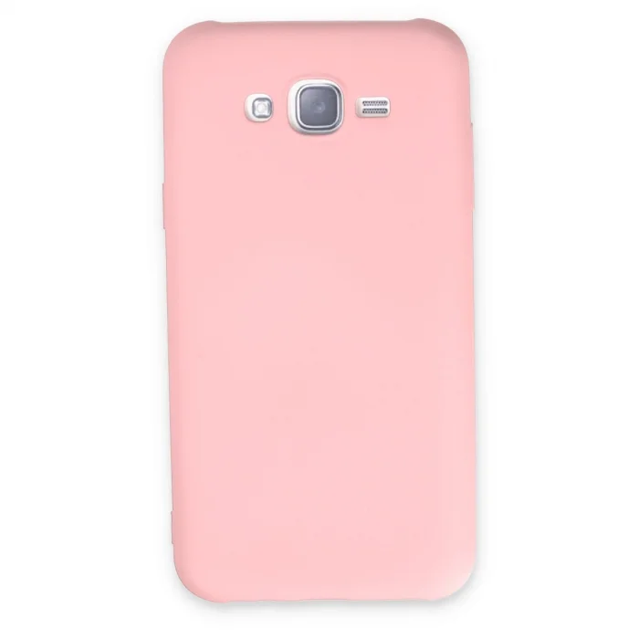 BUĞZ Samsung Galaxy J7 Kılıf Nano İçi Kadife Silikon - Pudra